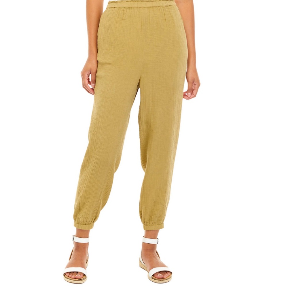 ✨NWT Wonderly Cotton Gauze Elastic Cuff Joggers